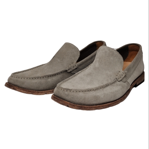 Clarks Men\'s Pace Barnes Sage Suede Leather Slip On Loafers main image 4